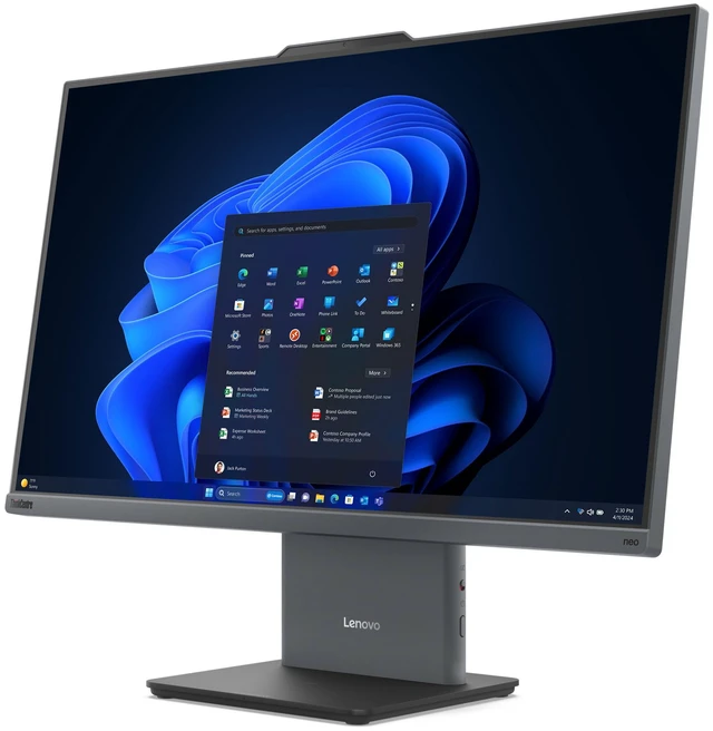 Alt view image 3 of 7 - Lenovo ThinkCentre Neo 55a Gen 6 AMD Desktop, 23.8" FHD IPS Narrow Bezel, Ryzen 5 220, 32GB, 1TB SSD