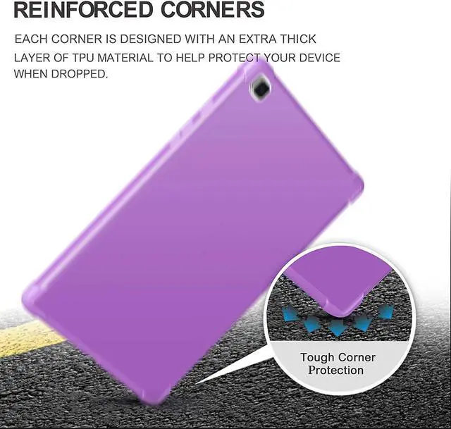 Alt view image 4 of 7 - Galaxy Tab A 8.0 Case, Premium TPU Skin Case Cover Ultra Thin and Lightweight Protection with Camera & Charging Port Cut-Outs for Samsung Galaxy Tab A 8.0 2019 T290/T295 [Purple]
