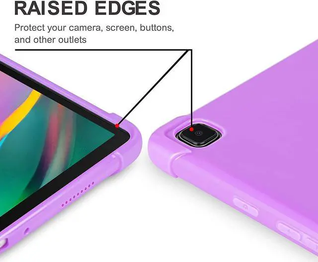 Alt view image 5 of 7 - Galaxy Tab A 8.0 Case, Premium TPU Skin Case Cover Ultra Thin and Lightweight Protection with Camera & Charging Port Cut-Outs for Samsung Galaxy Tab A 8.0 2019 T290/T295 [Purple]