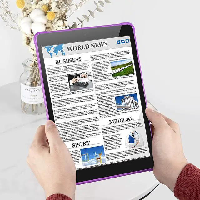 Alt view image 7 of 7 - Galaxy Tab A 8.0 Case, Premium TPU Skin Case Cover Ultra Thin and Lightweight Protection with Camera & Charging Port Cut-Outs for Samsung Galaxy Tab A 8.0 2019 T290/T295 [Purple]