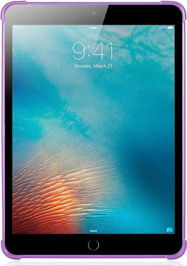 Alt view image 4 of 7 - iPad Pro 12.9 5th Gen (2021) Case TPU Thin Skin Flexible Slip on Cover for Apple iPad 12.9 5th Gen (2021) (Purple)