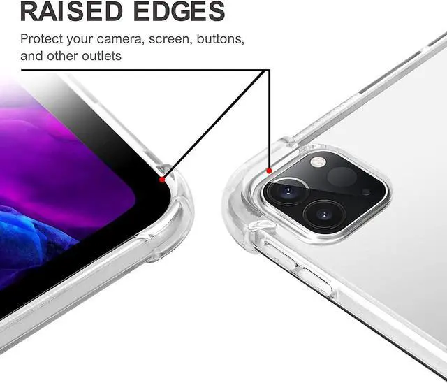 Alt view image 3 of 7 - iPad Pro 12.9 5th Gen (2021) Case TPU Thin Skin Flexible Slip on Cover for Apple iPad 12.9 5th Gen (2021) (Clear)