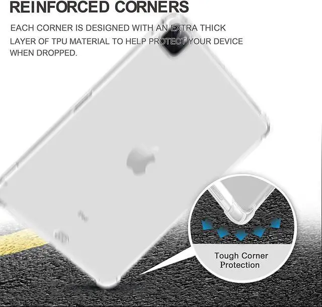 Alt view image 4 of 7 - iPad Pro 12.9 5th Gen (2021) Case TPU Thin Skin Flexible Slip on Cover for Apple iPad 12.9 5th Gen (2021) (Clear)