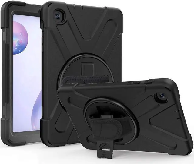 Main image of Galaxy Tab A 8.4 Case, T307/T307U 2020, Heavy Duty Shockproof Durable Case, Stand, Handstrap, Carrying Strap Sling for Samsung Galaxy Tab A 8.4 SM-T307 SM-T307U SMT307 (Shield Black)