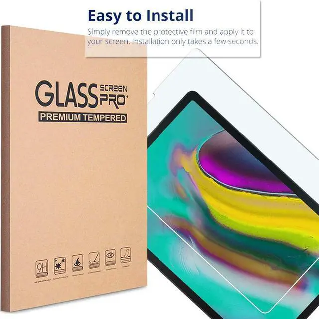Alt view image 3 of 4 - Galaxy Tab S6 10.5 Case T860 2019, Heavy Duty Case Tempered Glass Screen Protector Cover Kickstand Handle Carrying Sling Strap for Samsung Galaxy Tab S6 10.5 T860 T865 (Orange)