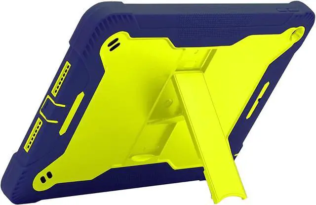Alt view image 2 of 7 - iPad 10.2 9th Gen Case, Shockproof Rugged Heavy Duty Protection Cover Kickstand Case for Apple iPad 10.2" 9th Generation 2021 (Guardian Lime Green/Blue)