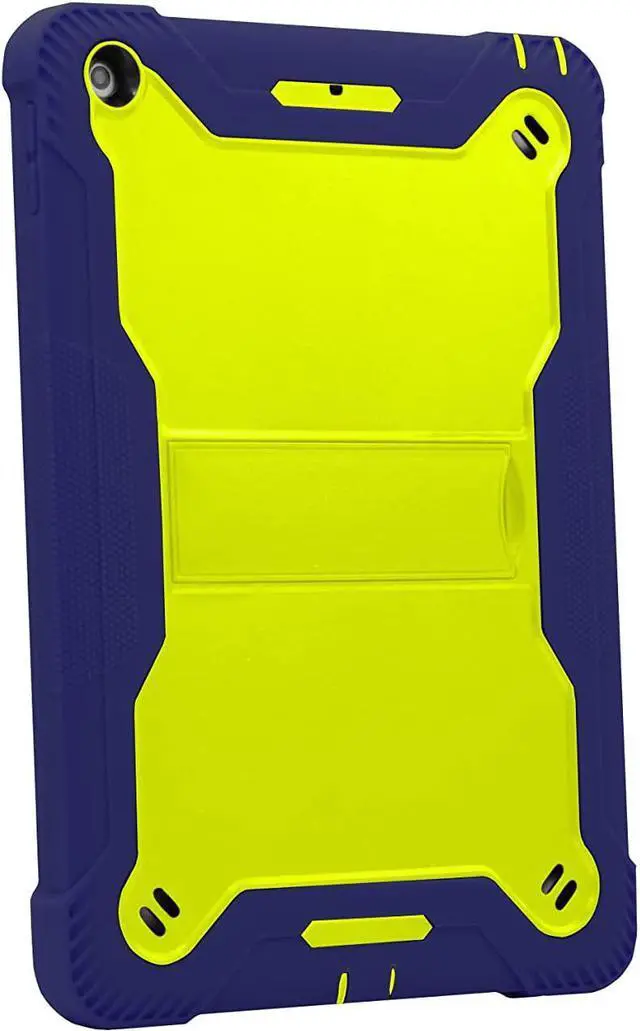 Alt view image 5 of 7 - iPad 10.2 9th Gen Case, Shockproof Rugged Heavy Duty Protection Cover Kickstand Case for Apple iPad 10.2" 9th Generation 2021 (Guardian Lime Green/Blue)