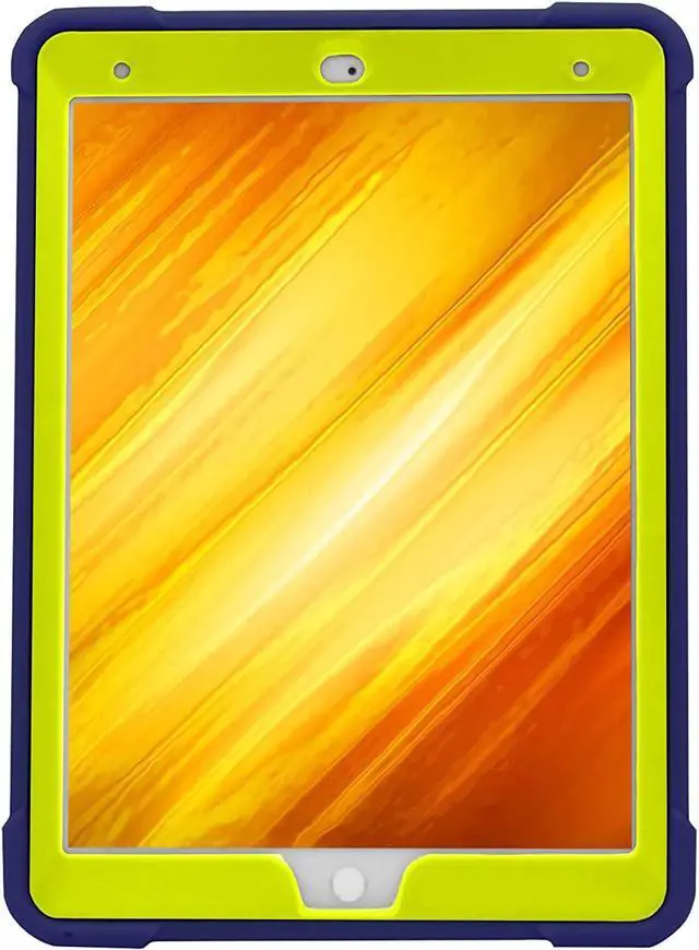 Alt view image 4 of 7 - iPad 10.2 9th Gen Case, Shockproof Rugged Heavy Duty Protection Cover Kickstand Case for Apple iPad 10.2" 9th Generation 2021 (Guardian Lime Green/Blue)