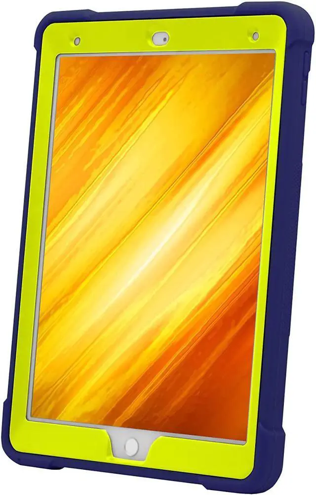 Alt view image 3 of 7 - iPad 10.2 9th Gen Case, Shockproof Rugged Heavy Duty Protection Cover Kickstand Case for Apple iPad 10.2" 9th Generation 2021 (Guardian Lime Green/Blue)