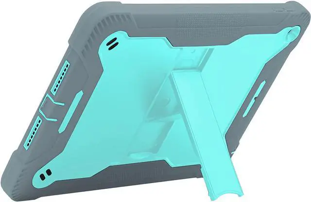 Alt view image 2 of 7 - iPad 10.2 9th Gen Case, Shockproof Rugged Heavy Duty Protection Cover Kickstand Case for Apple iPad 10.2" 9th Generation 2021 (Guardian Teal/Grey)
