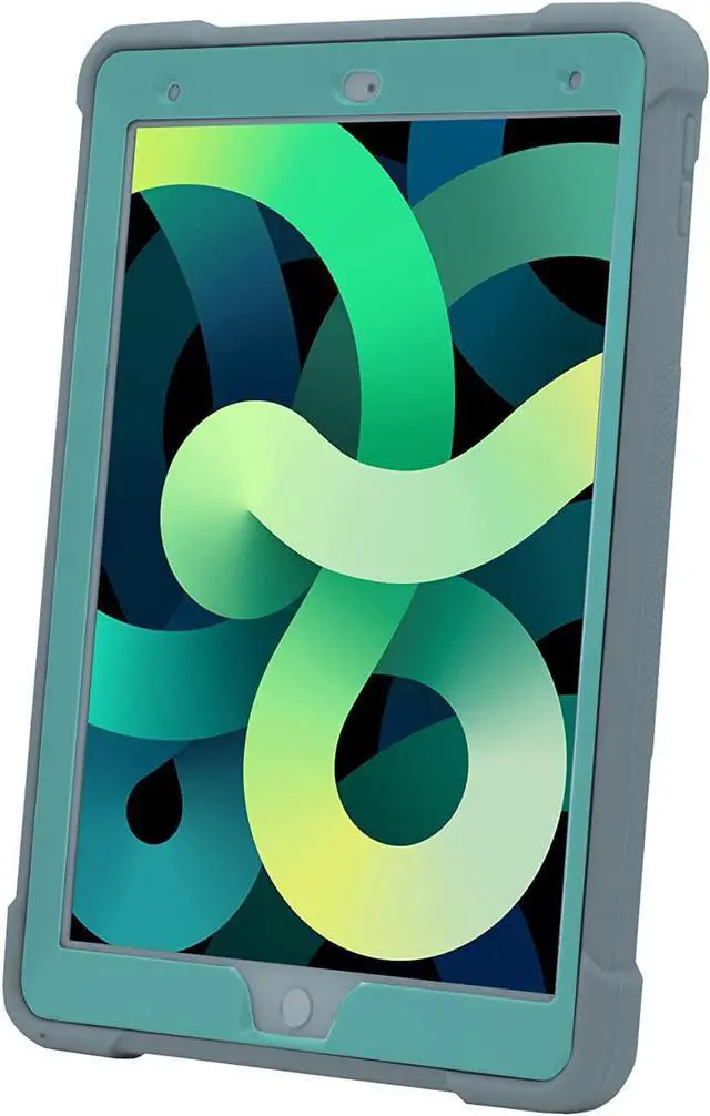 Alt view image 3 of 7 - iPad 10.2 9th Gen Case, Shockproof Rugged Heavy Duty Protection Cover Kickstand Case for Apple iPad 10.2" 9th Generation 2021 (Guardian Teal/Grey)