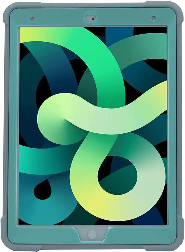 Alt view image 4 of 7 - iPad 10.2 9th Gen Case, Shockproof Rugged Heavy Duty Protection Cover Kickstand Case for Apple iPad 10.2" 9th Generation 2021 (Guardian Teal/Grey)