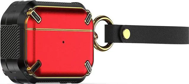 Alt view image 5 of 5 - Premium Protection Heavy Duty Case Cover Anti-Scratch Full-Body Slim and Lightweight for Apple Airpod Charging Case Compatible with Airpod Pro (Red/Black)