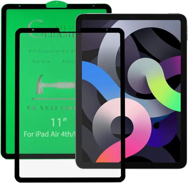 Alt view image 2 of 3 - Shockproof Case Full-Body Heavy Duty Cover Stand with Shatterproof Ceramic Screen Protector for Apple iPad Pro 12.9 3rd 4th Gen (Hot Pink)