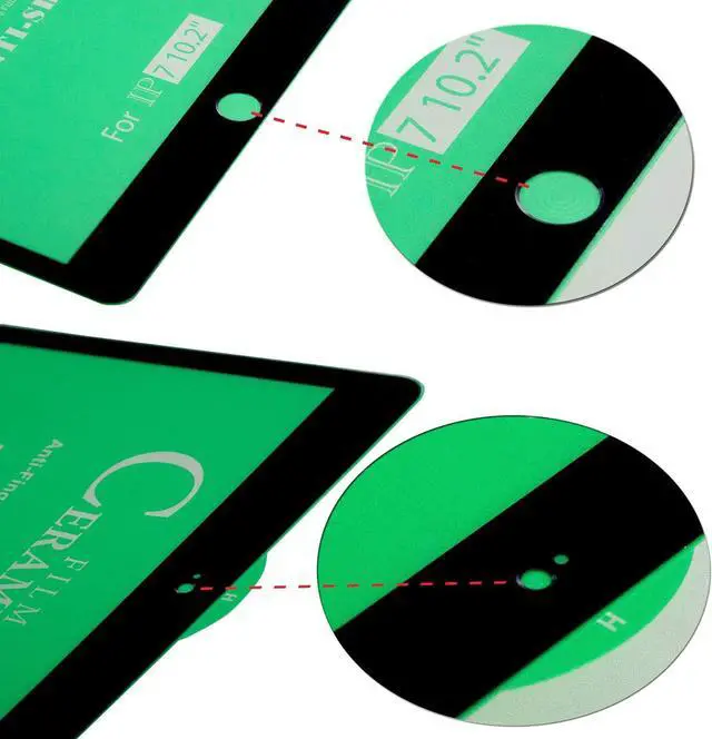 Alt view image 3 of 3 - Shockproof Case Full-Body Heavy Duty Cover Stand with Shatterproof Ceramic Screen Protector for Apple iPad 10.2 7th 8th Gen (Orange)