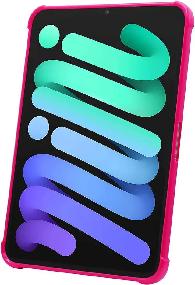 Alt view image 6 of 6 - iPad Mini 6th Gen Case, TPU Ultra Slim, Lightweight Protection, Shockproof Cover for Apple iPad Mini 6 Generation 2021 (Hot Pink)