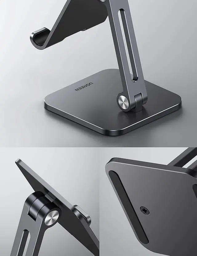 Alt view image 5 of 7 - UGREEN Phone Stand Desk Cell Phone Holder Aluminum Adjustable Compatible for iPhone 13 12 Pro Max, iPhone 11 X SE XS XR 8 Plus 6 7 6S Samsung Galaxy Note20 S20 S10 S9 S8 S7 Smartphone