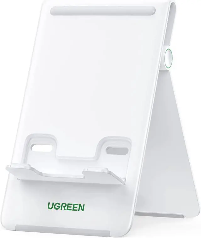 Main image of UGREEN Tablet Stand Holder Adjustable Desktop Portable Stand Dock Foldable Tablet Stand Compatible for Phones, iPad, iPad Pro 11 Inch, iPad Mini 5 4 3 2, iPad Air, Nintendo Switch Black