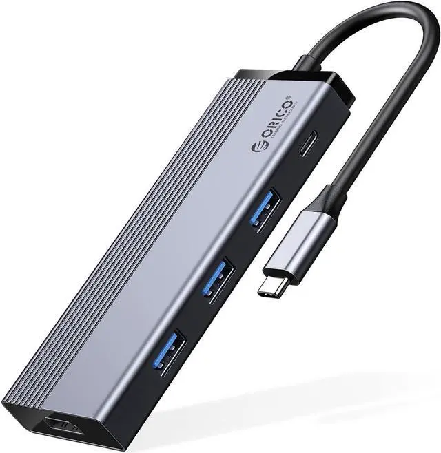 Main image of USB C Hub Adapter,  5 in 1 USB C Docking Station with 4K HDMI, 3 USB 3.0 Ports, 100W Power Delivery for MacBook Pro, Chromebook and Type C Thunderbolt 3 Device