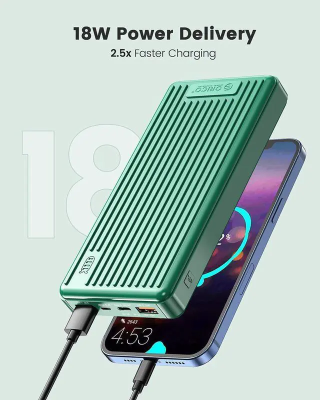 Alt view image 6 of 7 - 120W 10 USB Ports Fast Charging Station with 30000mAh Portable Charger, Green, 10 Short Mixed Cables Included