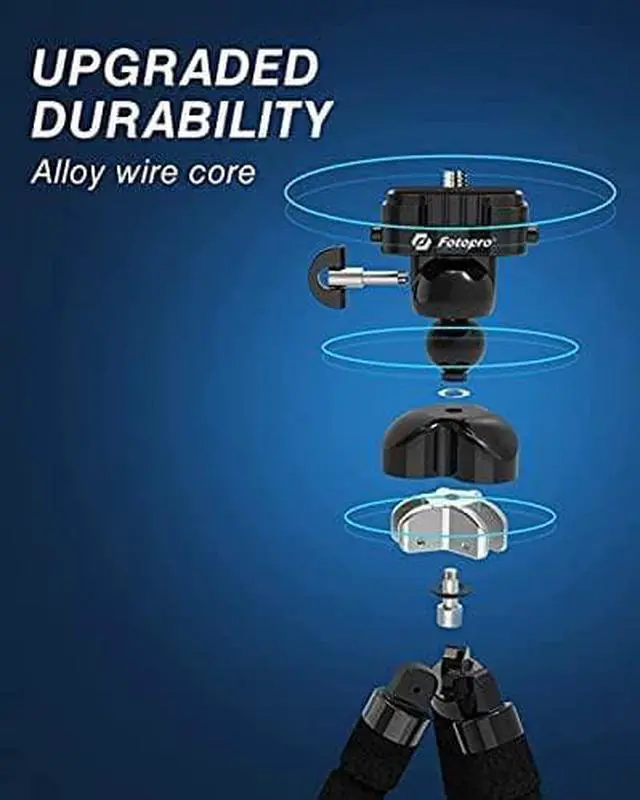 Alt view image 2 of 6 - Fotopro 36" Selfie Stick with Bluetooth Remote Cliker, Phone Tripod Mount, Removable Mini Tripod, Extendable Monopod Travel Tripod Stand for Android Smartphone iPhone Samsung Galaxy Huawei