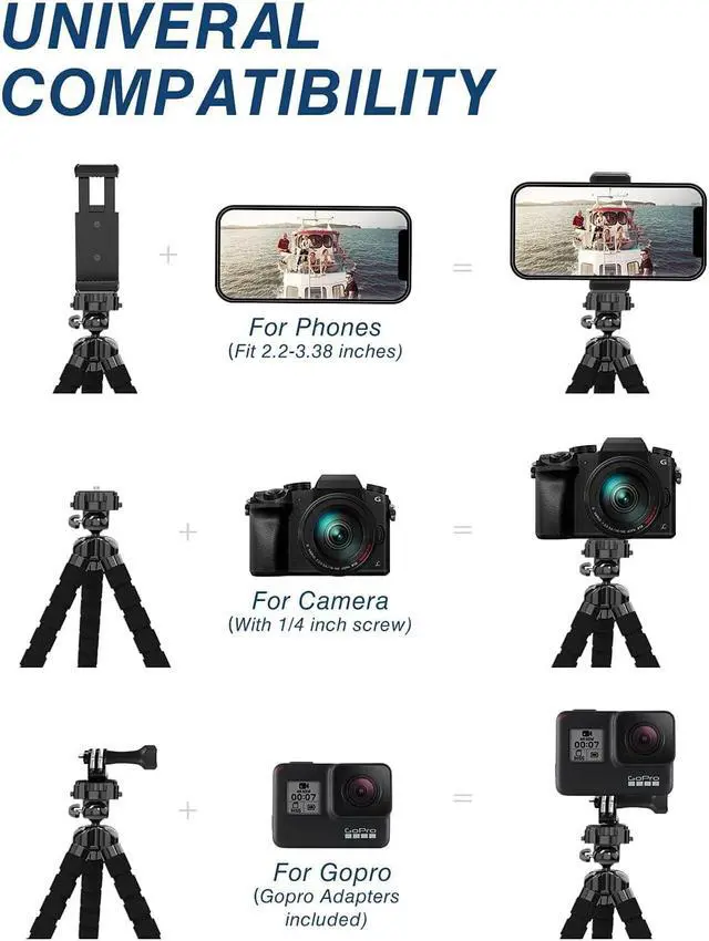 Alt view image 6 of 6 - Fotopro 36" Selfie Stick with Bluetooth Remote Cliker, Phone Tripod Mount, Removable Mini Tripod, Extendable Monopod Travel Tripod Stand for Android Smartphone iPhone Samsung Galaxy Huawei