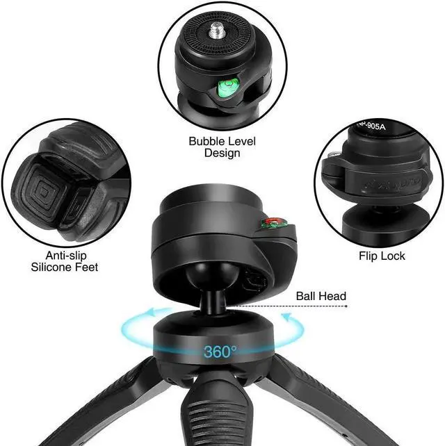 Alt view image 7 of 7 - Fotopro Selfie Stick, Tripod for iPhone, Selfie Stick Tripod Sets for Camera, Action Camera, iPhone 7 7Plus 6s 6 and Other Smartphones with Mobile Phone Adapter and Bluetooth Remote Shutter