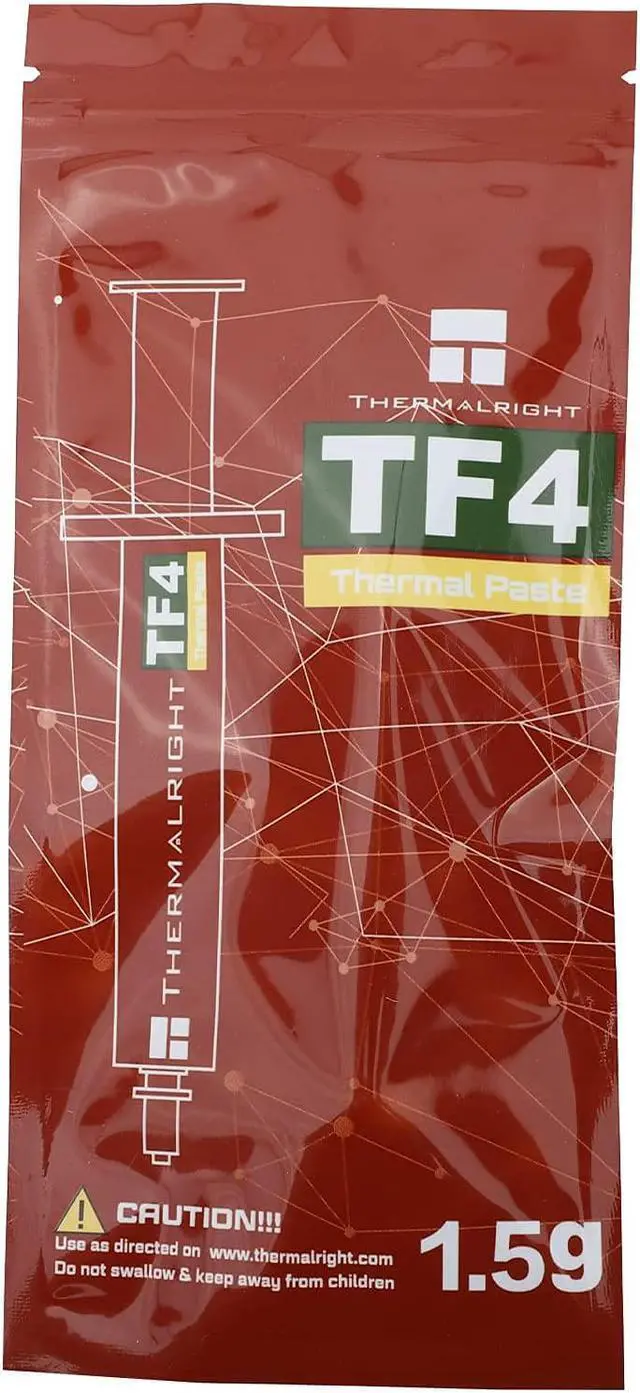 Alt view image 6 of 7 - Thermalright TF4 High Performance Thermal Compound Paste 1.5 Grams, 9.5W/mK, High Durability, for All heatsinks CPU Coolers, with applying Tool