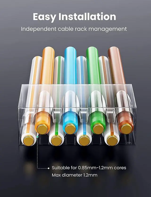 Alt view image 5 of 7 - UGREEN RJ45 Connectors Cat6 Ends 50 Pack Cat6 Cat5e RJ45 Connector Pass Through Ethernet Cable Crimp Connectors Network Plug