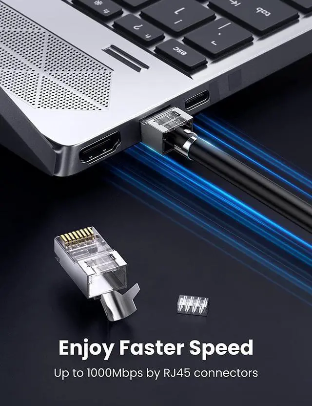 Alt view image 3 of 7 - UGREEN RJ45 Connectors Cat6 Ends 50 Pack Cat6 Cat5e RJ45 Connector Pass Through Ethernet Cable Crimp Connectors Network Plug