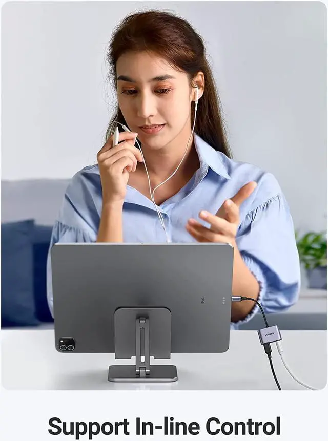 Alt view image 5 of 7 - UGREEN USB C to 3.5mm Headphone and Charger Adapter 2 in 1 Type C to Aux Audio Jack with PD 3.0 Fast Charging Dongle for Stereo Earbuds Compatible with Samsung S22/S21 Note20/10 Pixel 5/4 iPad Pro Air