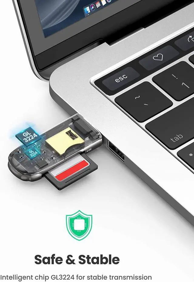 Alt view image 5 of 7 - UGREEN SD Card Reader USB 3.0 to SD TF Memory Card Reader Adapter 2 in 1 for SD SDXC SDHC MMC RS-MMC Micro SDXC Micro SD Micro SDHC Card Plug and Play on Windows Linux Mac OS