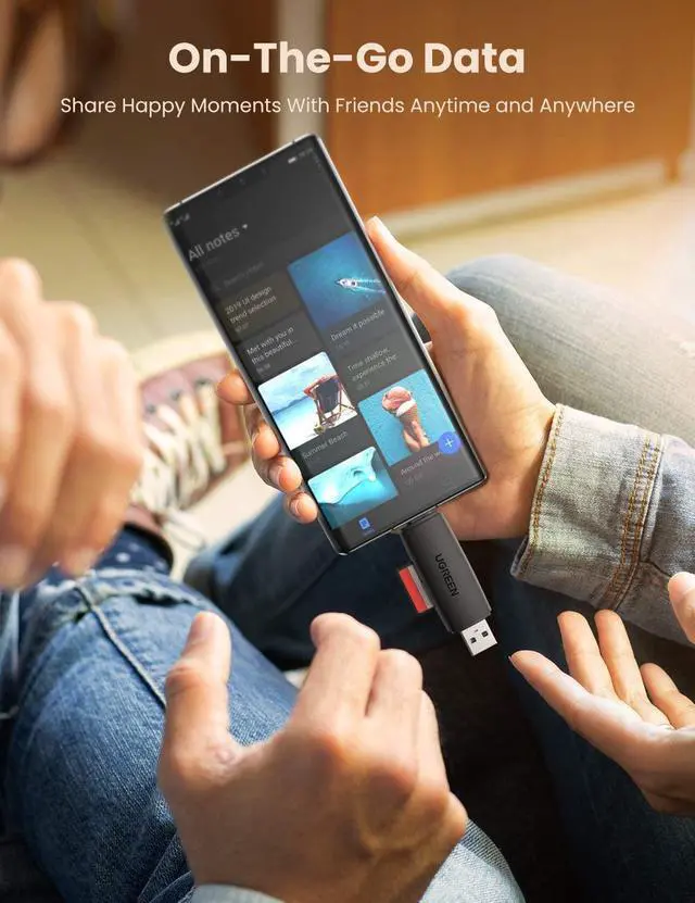 Alt view image 6 of 7 - UGREEN USB 3.0 SD Card Reader Bundle with USB Type C Card Reader Dual Slot Memory OTG Card Adapter for TF, SD, Micro SD, SDXC, SDHC, MMC, RS-MMC, Micro SDXC, Micro SDHC, UHS-I