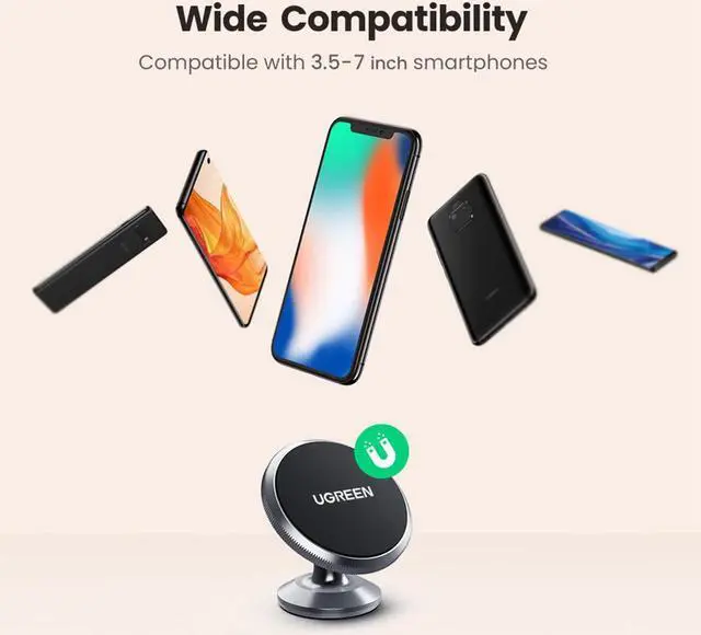 Alt view image 6 of 7 - UGREEN Magnetic Phone Holder for Car Phone Mount Magnet Cell Phone Holder Dashboard Compatible with iPhone 13 12 Pro Max, iPhone 11 Pro Mini, iPhone Xs XR X 8 7 Plus SE 6S