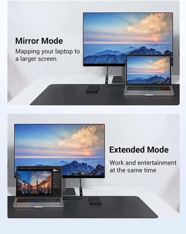 Alt view image 6 of 7 - UGREEN Mini DisplayPort to HDMI Adapter Mini DP Male to HDMI Female Thunderbolt 2.0 to HDMI Adapter Suitable for Apple MacBook Pro MacBook Air Microsoft Surface Pro 4 Pro 3 Google Chromebook Black