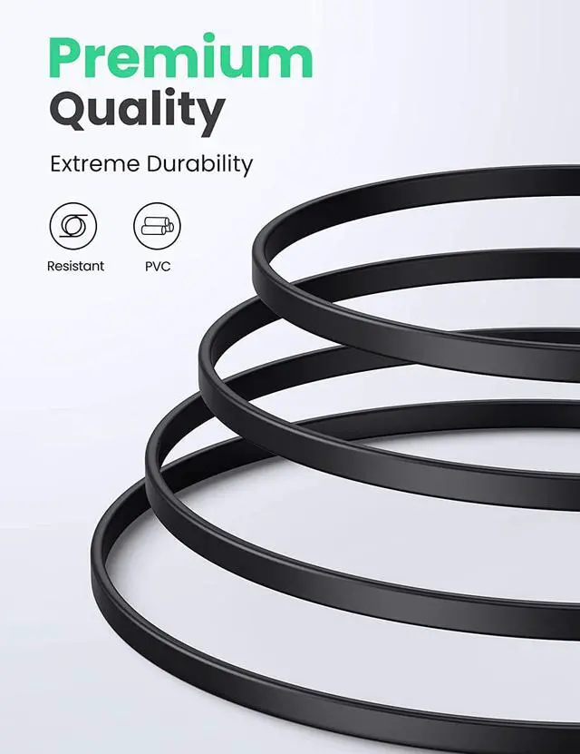 Alt view image 5 of 7 - UGREEN Cat 8 Ethernet Cable High Speed 40Gbps 2000Mhz Cat8 RJ45 Network Cord Flat Shielded Indoor LAN Cables Compatible for Gaming PC PS5 PS4 PS3 Xbox Modem Router 10ft