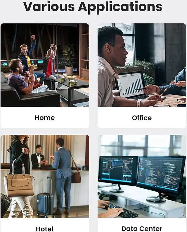 Alt view image 7 of 7 - UGREEN RJ45 Connector 50 Pack Cat6 Cat5e RJ45 Pass Through Plug Ends Ethernet Cable Crimp Network Plug LAN Connector Crystal
