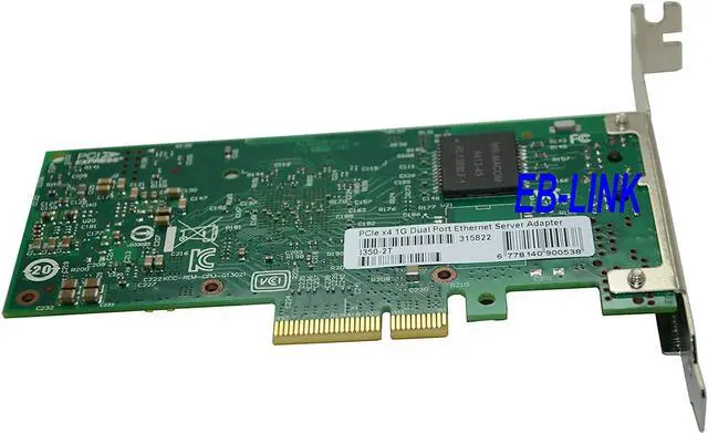 Alt view image 3 of 4 - Intel Ethernet Server Adapter I350-T2 - PCI Express x4 - 2 Port - 10/100/1000Base-T - Internal - Fu