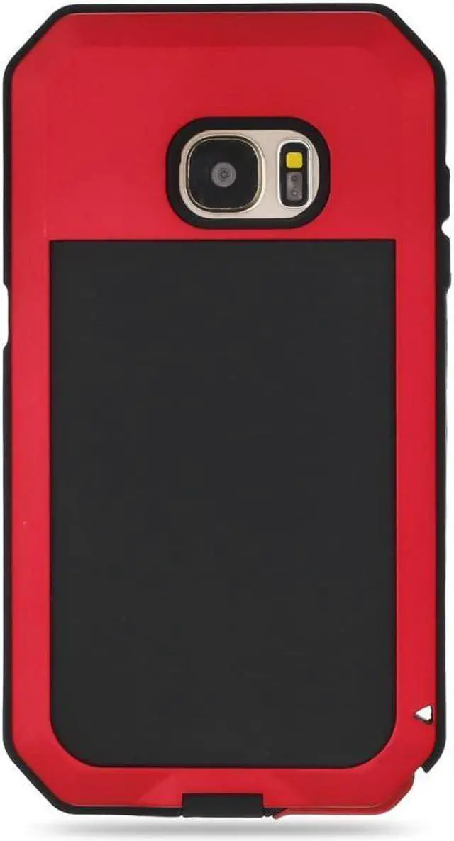 Alt view image 2 of 7 - Galaxy S7 Case,Mangix 3C-Aone Gorilla Glass Luxury Aluminum Alloy Protective Metal Extreme Shockproof Military Bumper Finger Scanner Cover Shell Case Skin Protector for Samsung Galaxy S7 (Red)