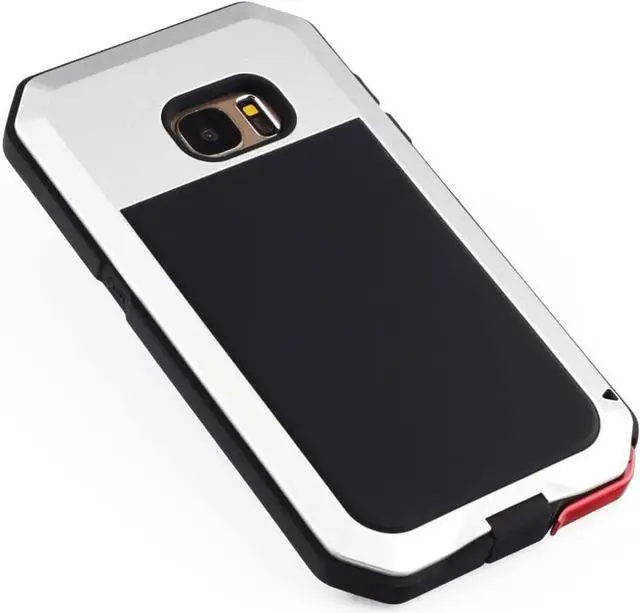 Alt view image 5 of 7 - Galaxy S7 Case,Mangix 3C-Aone Gorilla Glass Luxury Aluminum Alloy Protective Metal Extreme Shockproof Military Bumper Finger Scanner Cover Shell Case Skin Protector for Samsung Galaxy S7 (Silver)