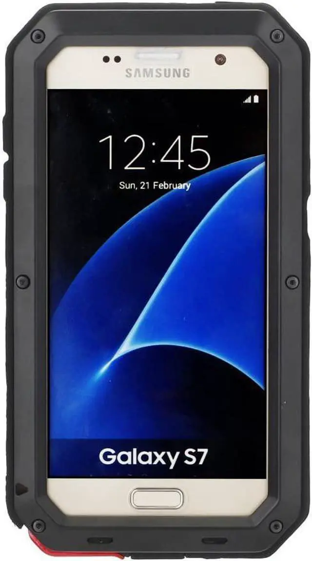 Main image of Galaxy S7 Case,Mangix 3C-Aone Gorilla Glass Luxury Aluminum Alloy Protective Metal Extreme Shockproof Military Bumper Finger Scanner Cover Shell Case Skin Protector for Samsung Galaxy S7 (Black)