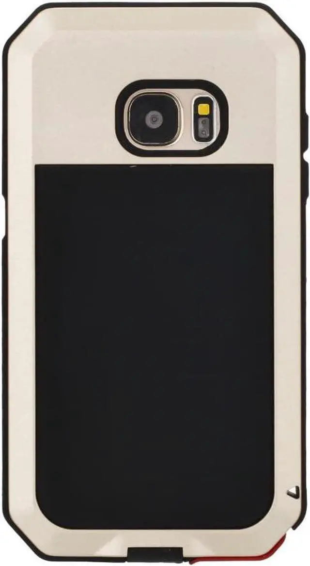 Alt view image 2 of 7 - Mangix Galaxy S7 Case, 3C-Aone Gorilla Glass Luxury Aluminum Alloy Protective Metal Extreme Shockproof Military Bumper Finger Scanner Cover Shell Case Skin Protector for Samsung Galaxy S7 (Gold)