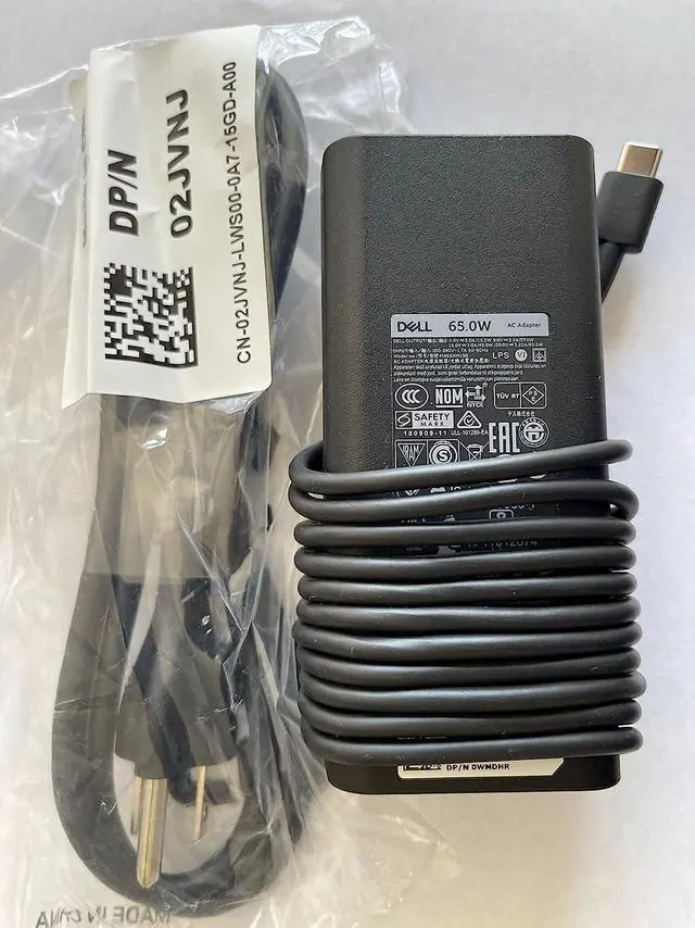 Alt view image 2 of 7 - FOR DELL New Replacement Dell 65W Type-C AC Adapter For Dell 11 3100 2-in-1 Chromebook, Compatible with P/N HA65NM190, 0WMDHR, WMDHR, MVPDV, 0MVPDV.
