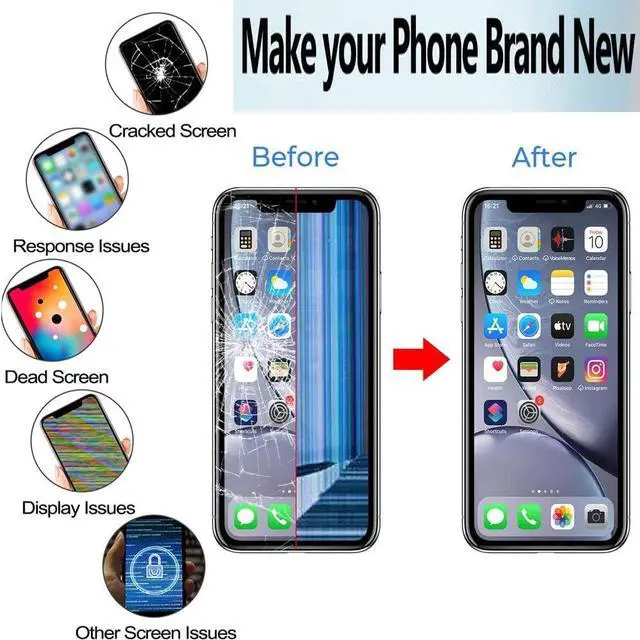 Alt view image 6 of 6 - for iPhone Xs Max Screen Replacement,LCD Display 3D Touch Digitizer Assembly with Screen Protector+Repair Tools Compatible with iPhone Xs Max 6.5 inch (Model A1921, A2101, A2102, A2103, A2104)