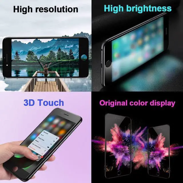 Alt view image 4 of 7 - for iPhone 8/ SE 2020 2nd Generation Screen Replacement Black,LCD Touch Digitizer with Repair Tools for A2275, A2298, A2296.with Screen Protector (Black, 8G)