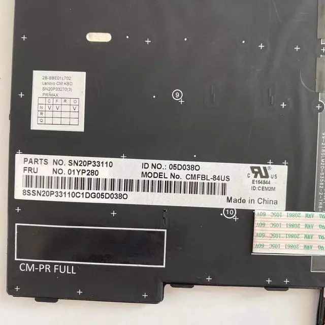 Alt view image 3 of 6 - New Laptop Replacement Backlight Keyboard for Lenovo Thinkpad L380 E480 Yoga L390 Yoga T490 T495 L480 T480S 01YP360 01YP280 01YP440 01YP520 SK01 SN20P33310 PK131668200 - OEM