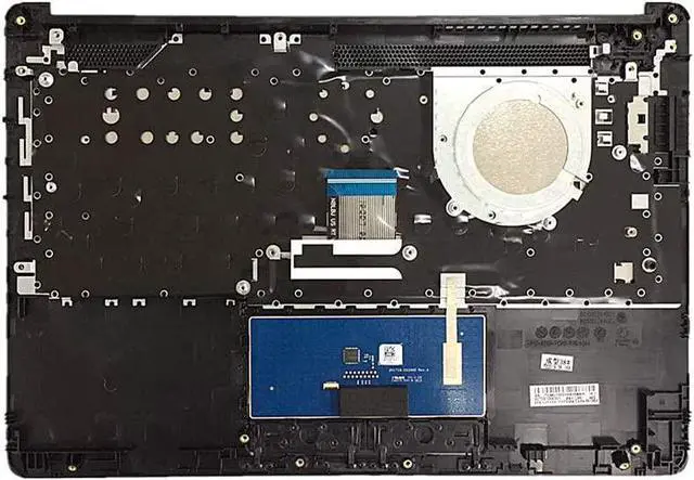 Alt view image 2 of 7 - Replacement for HP 14-cm 14T-cm 14Z-cm 14-CK 14-ck 14-cm 14-dg 14q-cs 14q-cy Laptop Upper Case Palmrest Keyboard Assembly Part L23239-001 6070B1306301 Top Cover Black - OEM