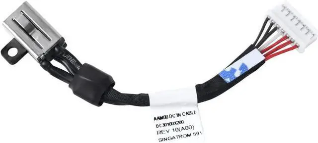 Alt view image 6 of 7 - Replacement DC Jack Power Cable Charging Port Harness for Dell XPS 15 9550 9560 P56F Precision 5510 5520 Series 64TM0 064TM0 AAM00 DC30100X300 DC30100X200 - OEM
