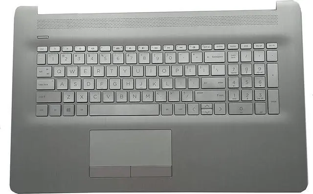 Main image of Replacement for HP Pavilion17BY 17-by 17CA 17-CA Laptop Upper Case Palmrest Keyboard with Backlit Touchpad 2020 Year Assembly Part L92784-001 6070B1714503 Silver