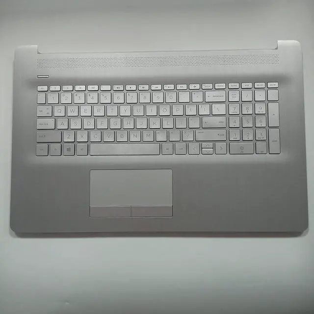 Alt view image 5 of 6 - Replacement for HP Pavilion17BY 17-by 17CA 17-CA Laptop Upper Case Palmrest Keyboard with Backlit Touchpad 2020 Year Assembly Part L92784-001 6070B1714503 Silver